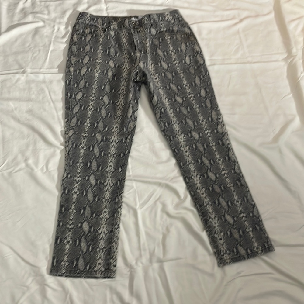 Dg2 5 Pocket Python Design Straight Jeans Size 12p - image 1